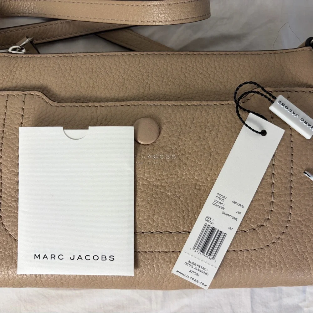 👜 Marc Jacobs Empire City Leather Crossbody – Sandstone | NWT